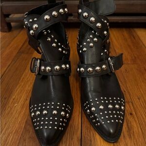Kurt Geiger Black Rhinestone Ankle Boots
